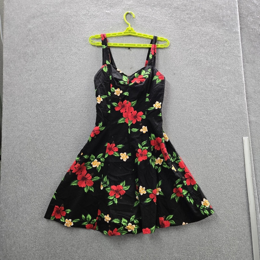 VINTAGE Royal Creations Women Dress L Floral Fit & Flare Sundress 90s USA READ